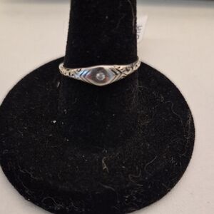 Diamond Sterling Silver Ring 6.5